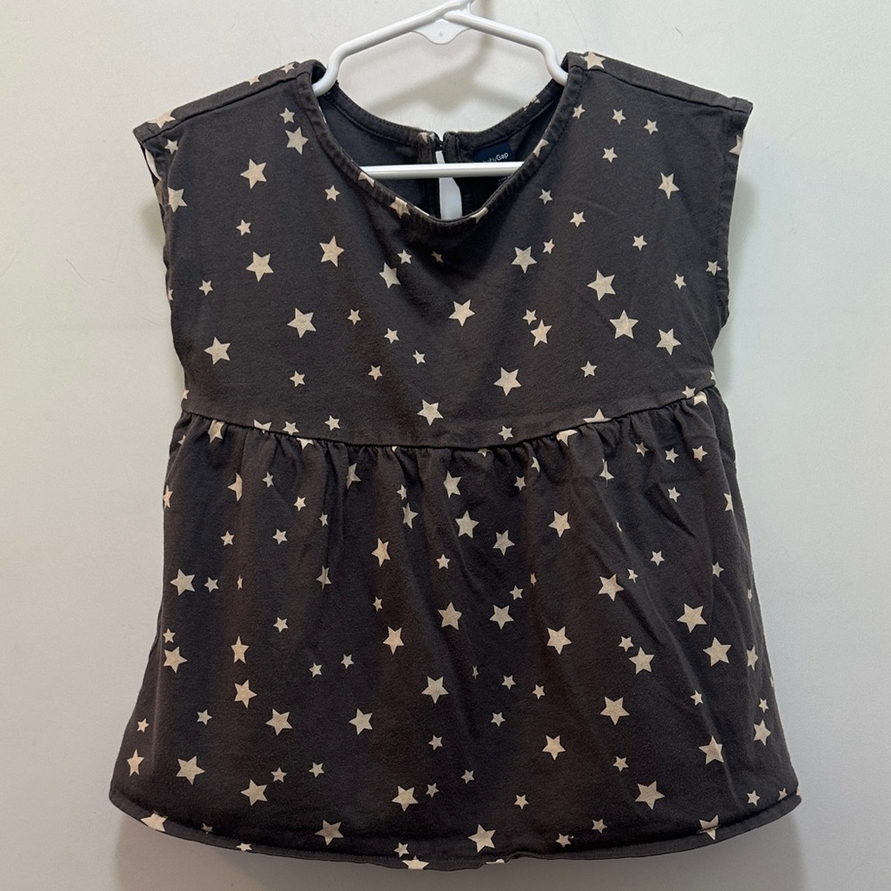 BABY GAP Kids Starry Grey and Cream Blouse Size 4